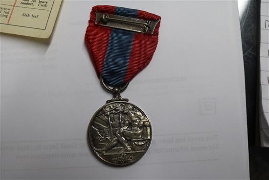 C O Young 2nd lieutenant RNVR for Faithful service and five WWII medals and ephemera